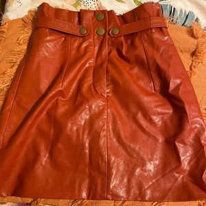 Red Leather Skirt
